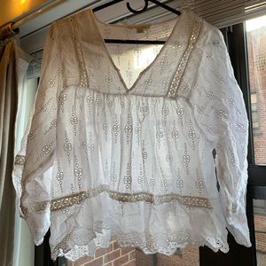 AEO woven beach blouse